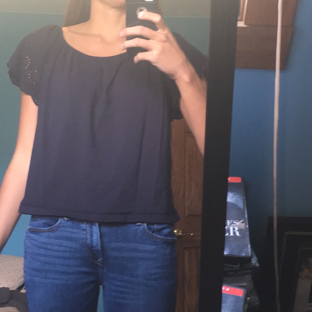 H&M navy blue top